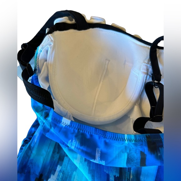 PROFILE BY GOTTEX Tidal Wave D-Cup Scoop Neck Shirred Underwire Tankini Top NWT - Picture 6 of 7